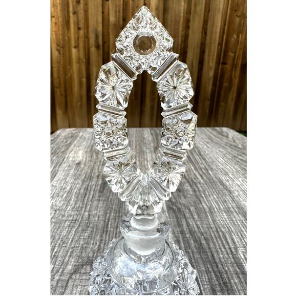 Imperial Glass Art Deco Crystal Vintage 1940's Style Perfume Bottle/Stopper - Picture 2 of 7